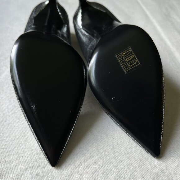 SAINT LAURENT Shoes Anja 85 Gray Metallic High Heel Pumps - Picture 6 of 12